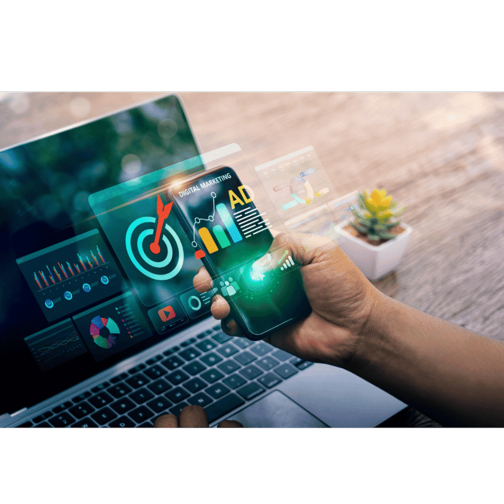Content marketing and social media analytics strategy showing engagement, performance tracking, and lead generation for US digital marketing campaigns